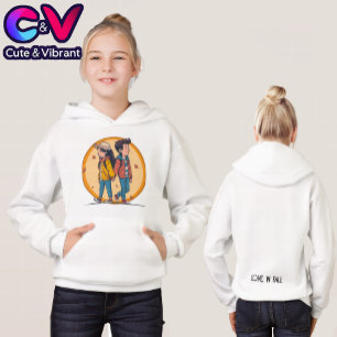 Paar, das Hand in Hand zusammen im Herbst spaziere Hoodie