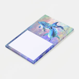 Paar Delphine Sticky Notes Post-it Klebezettel