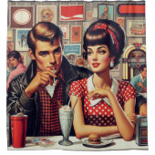 Paar der 50er Jahre Duschvorhang (Vorderseite)