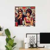 Paar der 50er Jahre Poster (Heimbüro)