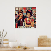 Paar der 50er Jahre Poster (Küche)