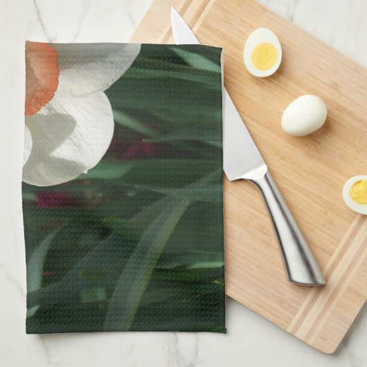 Paar der Affodilen Geschirrtuch (Viertel Falte)