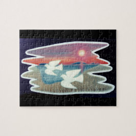 Paar der Flying-Tauben Puzzle