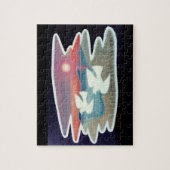 Paar der Flying-Tauben Puzzle (Vertikal)