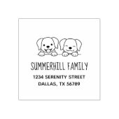 Paar der Hunde, die in der Gruppe "Labrador" sind, Gummistempel (Prägung)