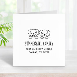 Paar der Hunde, die in der Gruppe "Labrador" sind, Gummistempel