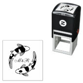 Paar der japanischen Koi-Hochzeit Permastempel (Beispiel)