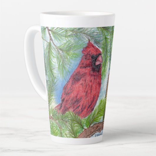 Paar der Kardinal Latte Tasse (Linke Ecke)