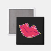 Paar der Kirschroten Lippen Magnet (Vorderseite/Rückseite)