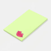 Paar der Kirschroten Lippen Post-it Klebezettel (angewinkelt)