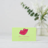 Paar der Kirschroten Lippen Visitenkarte (Stehend Vorderseite)