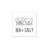 Paar der Labrador Hunde Individuelle Name Gummistempel (Prägung)