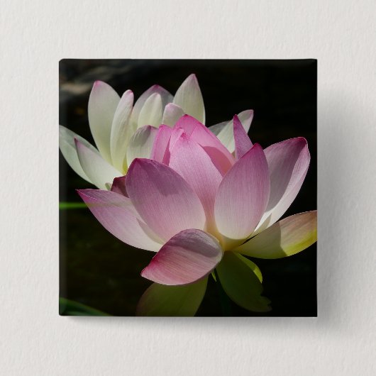 Paar der Lotus-Blume II Button (Vorderseite)