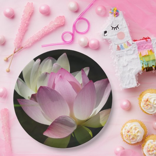 Paar der Lotus-Blume II Pappteller (Party)