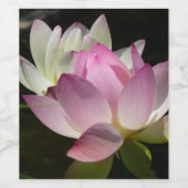 Paar der Lotus-Blume II Weinetikett (Einzelnes Label)