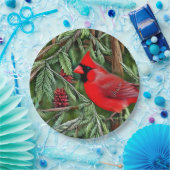 Paar der majestätischen wild lebenden Kardinal Pappteller (Party)