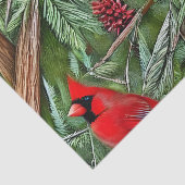 Paar der majestätischen wild lebenden Kardinal Seidenpapier (Ausschnitt)