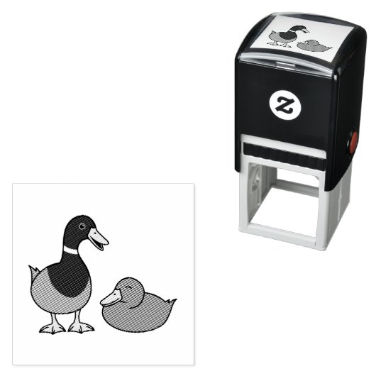 Paar der Mallard-Enten Permastempel (Beispiel)