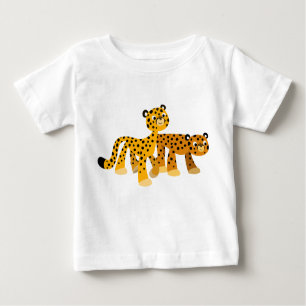 Paar der Niedlichen Cartoon Cheetahs Baby T - Shir Baby T-shirt