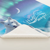 Paar der Personalisierten weißen Wölfe Sherpadecke (3/4)