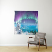 Paar der Personalisierten weißen Wölfe Wandteppich (Beispiel)