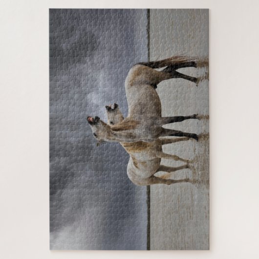 Paar der Pferdeställe von Camargue, Südfrankreich Puzzle (Vertikal)