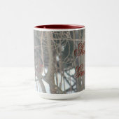 Paar der roten Kardinal Weihnachts-Tasse Tasse (Zentrum)