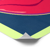 Paar der roten Lippen Poster (Ecke)