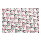 Paar der Standardgröße Pillowcases/Baseball Kissenbezug (Rückseite-Links)