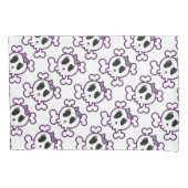 Paar der Standardgröße Pillowcases/Schädel Kissenbezug (Vorderseite-Links)