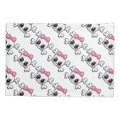Paar der Standardgröße Pillowcases/Schädel Kissenbezug (Rückseite-Links)