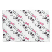 Paar der Standardgröße Pillowcases/Schädel Kissenbezug (Vorderseite-Links)