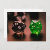 Paar der transluszenten D20er Postkarte (Vorne/Hinten)