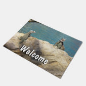 Paar der tropischen Naturfotografie von Iguanas Fußmatte (Schrägansicht)