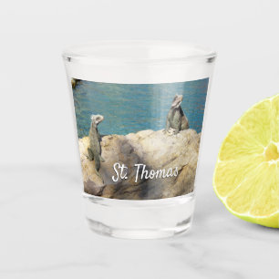 Paar der tropischen Naturfotografie von Iguanas Schnapsglas