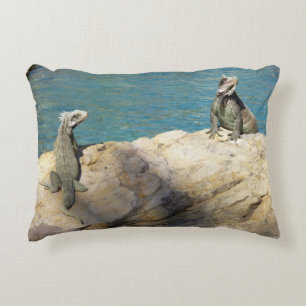 Paar der tropischen Naturfotografie von Iguanas Zierkissen