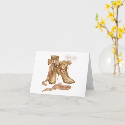 Paar der Viktorianischen Heels Karte (Gelbe Blume)