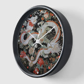 Paar der weißasiatischen Drachen Uhr (Winkel)