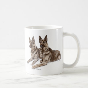Paar deutsche Schäferhunde Kaffeetasse