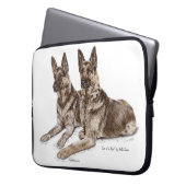 Paar deutsche Schäferhunde Laptopschutzhülle (Vorderseite Links)