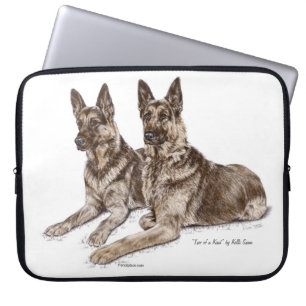 Paar deutsche Schäferhunde Laptopschutzhülle
