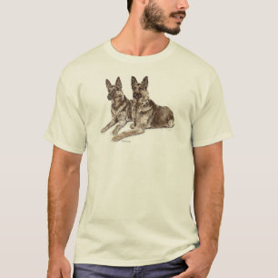 Paar deutsche Schäferhunde T-Shirt