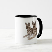 Paar deutsche Schäferhunde Tasse (VorderseiteRechts)