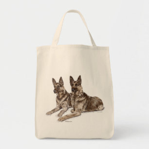 Paar deutsche Schäferhunde Tragetasche