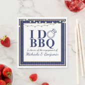 Paar-Dusch-Ich-mache-BBQ-Hochzeitsparty Serviette (Beispiel)