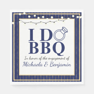 Paar-Dusch-Ich-mache-BBQ-Hochzeitsparty Serviette