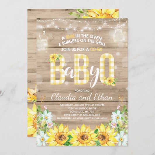 Paar-Dusche des GRILLEN Einladung (Vorne/Hinten)