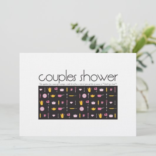 Paar Dusche Einladung - Küche (Stehend Vorderseite)