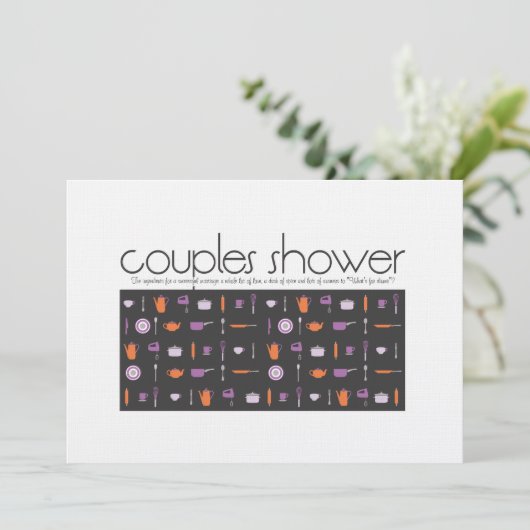 Paar Dusche Einladung - Küche (Stehend Vorderseite)