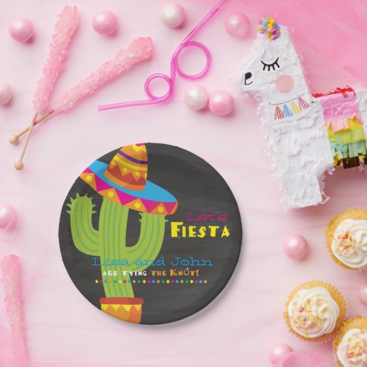 Paar Dusche Fiesta Papierplatte Pappteller (Party)